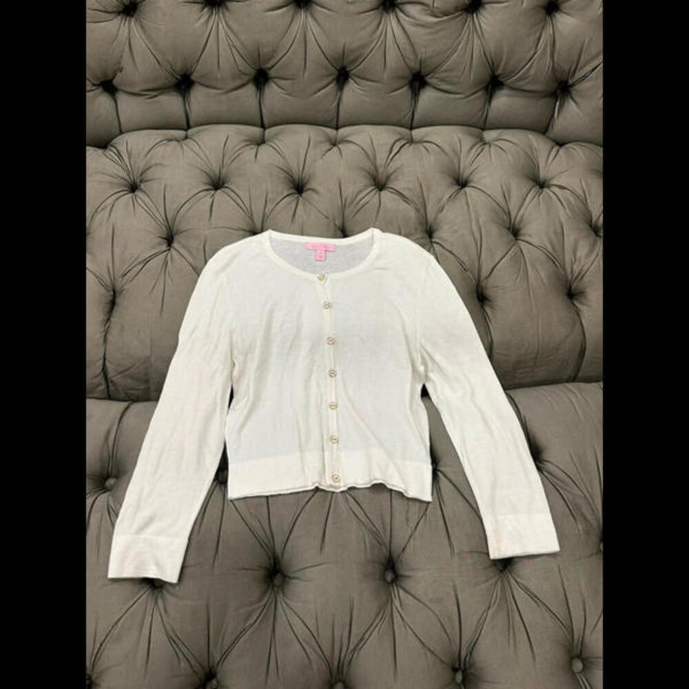 Lilly Pulitzer Cardigan, Cream/White, M